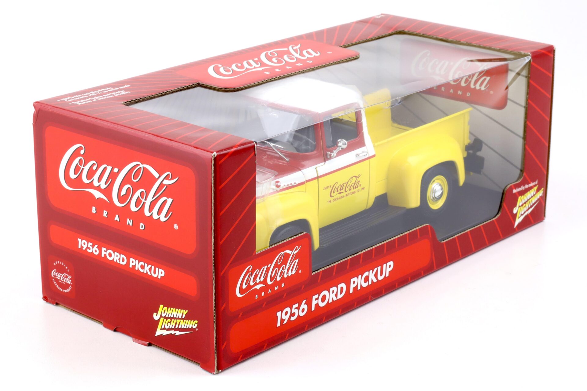 1:18 Johnny Lightning 1956 Ford Pickup COCA COLA yellow/ red/ white