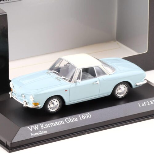 1:43 Minichamps VW Karmann Ghia 1600 light blue/ white 1966