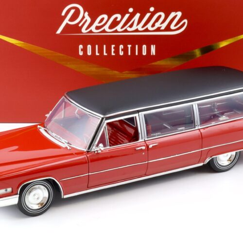 1:18 Greenlight Precision Collection 1966 Cadillac S&S Limousine red/ black