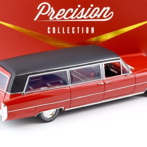 1:18 Greenlight Precision Collection 1966 Cadillac S&S Limousine red/ black