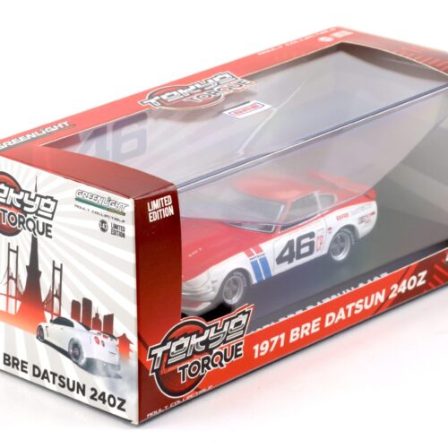 1:43 Greenlight 1971 BRE Datsun 240Z Brock Racing Enterprises Tokyo Torque #46