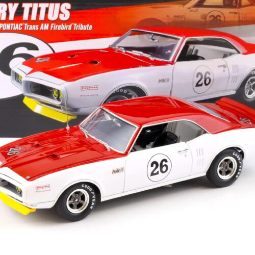 1:18 ACME 1968 Pontiac Trans AM Firebird Tribute Jerry Titus #26 white/ red