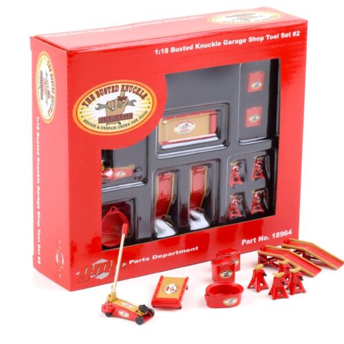 1:18 GMP Busted Knuckle Garage SHOP Tool Set #2 Diorama Zubehör red