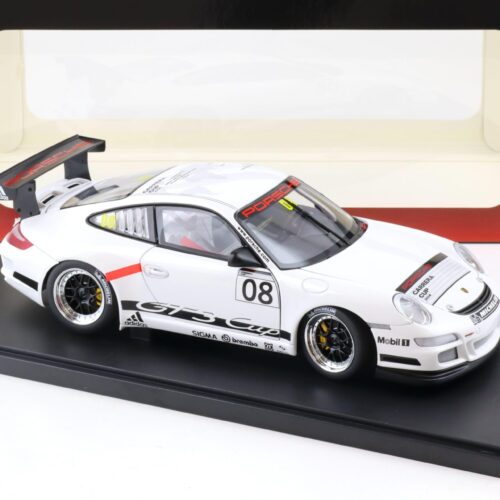 1:18 AUTOart Porsche 911 (997) GT3 PROMO CUP Car 2008 white #08