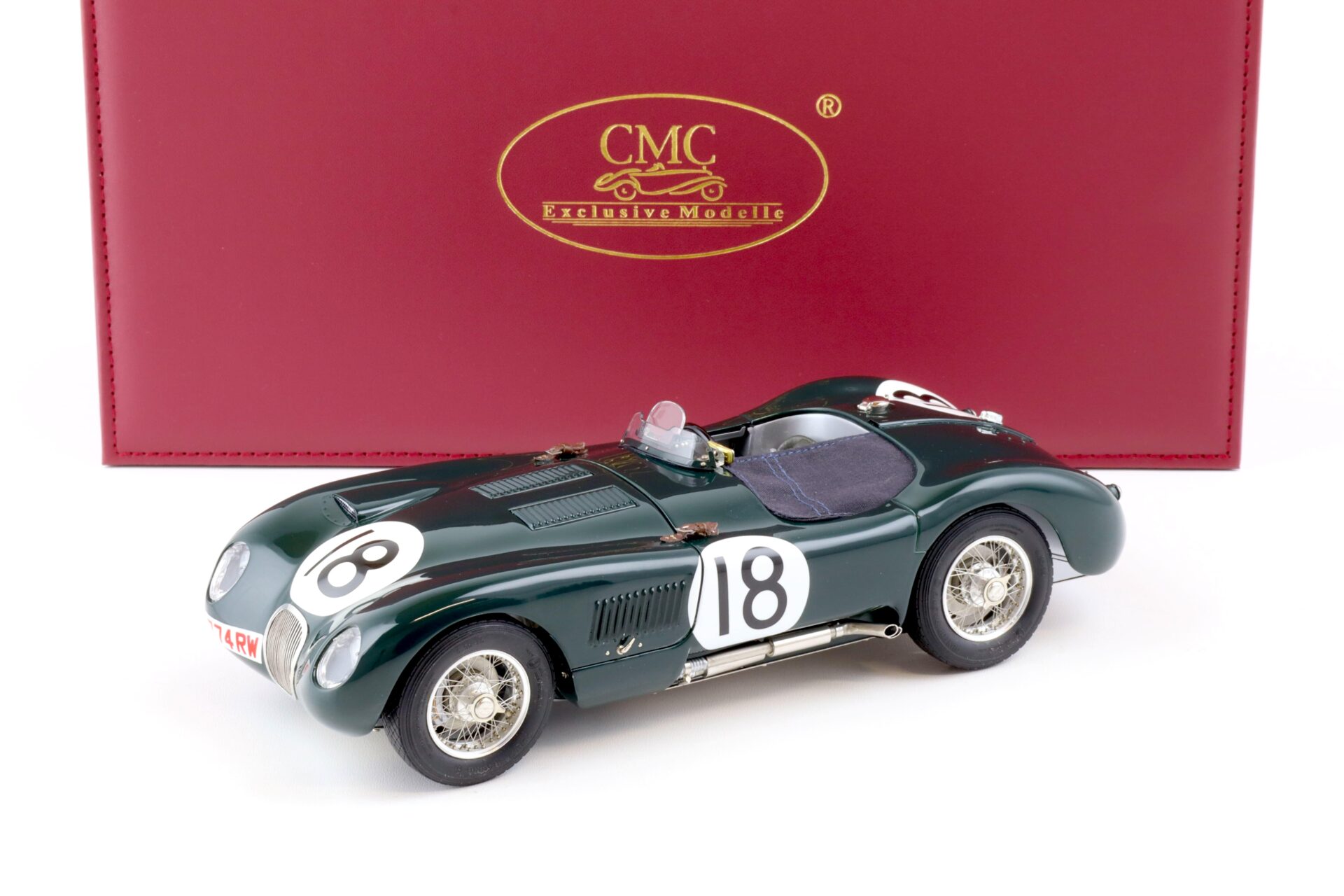 1:18 CMC Jaguar C-Type Winner 24h Le Mans 1953 Rolt/ Hamilton #18 - Nr. 1/1500! M-195