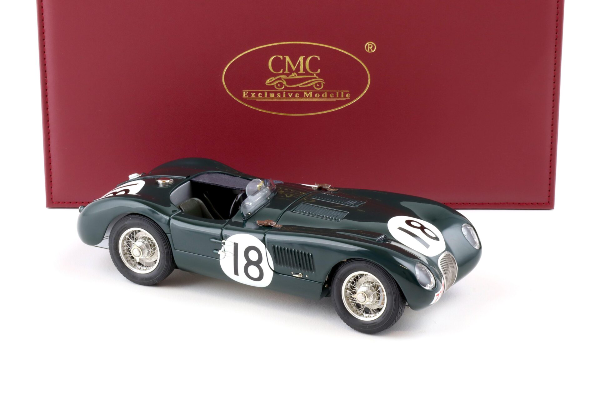 1:18 CMC Jaguar C-Type Winner 24h Le Mans 1953 Rolt/ Hamilton #18 - Nr. 1/1500! M-195