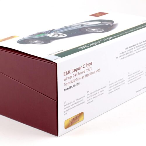 1:18 CMC Jaguar C-Type Winner 24h Le Mans 1953 Rolt/ Hamilton #18 - Nr. 1/1500! M-195