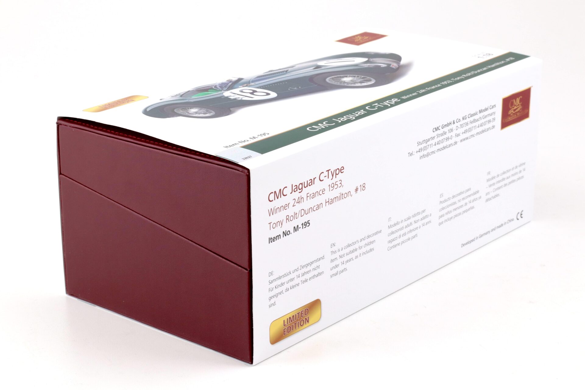 1:18 CMC Jaguar C-Type Winner 24h Le Mans 1953 Rolt/ Hamilton #18 - Nr. 1/1500! M-195