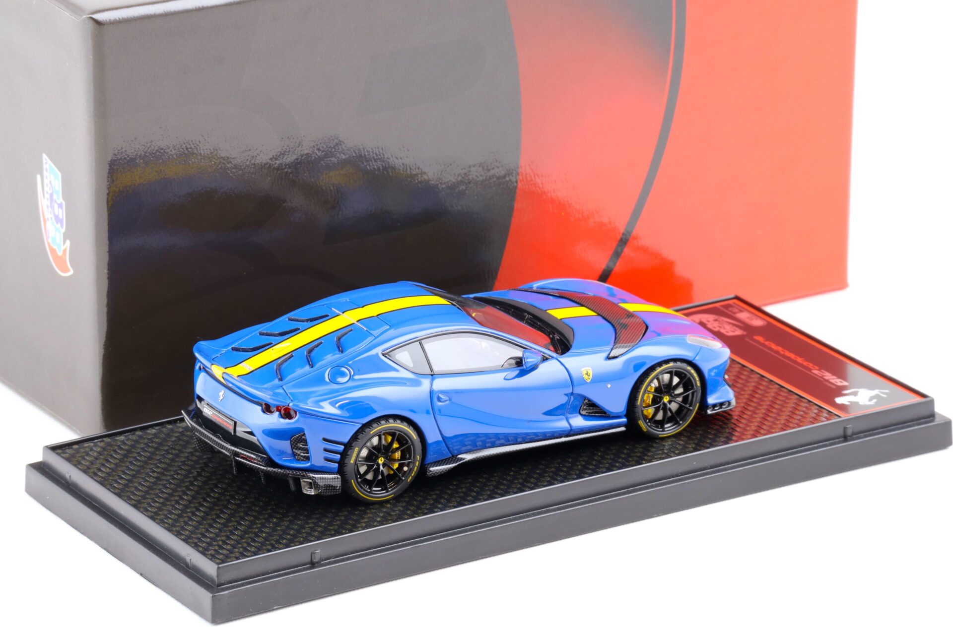 1:43 BBR Ferrari 812 Competizione 2021 Azzuro Dino/ yellow-black stripe - Limited 40 pcs.