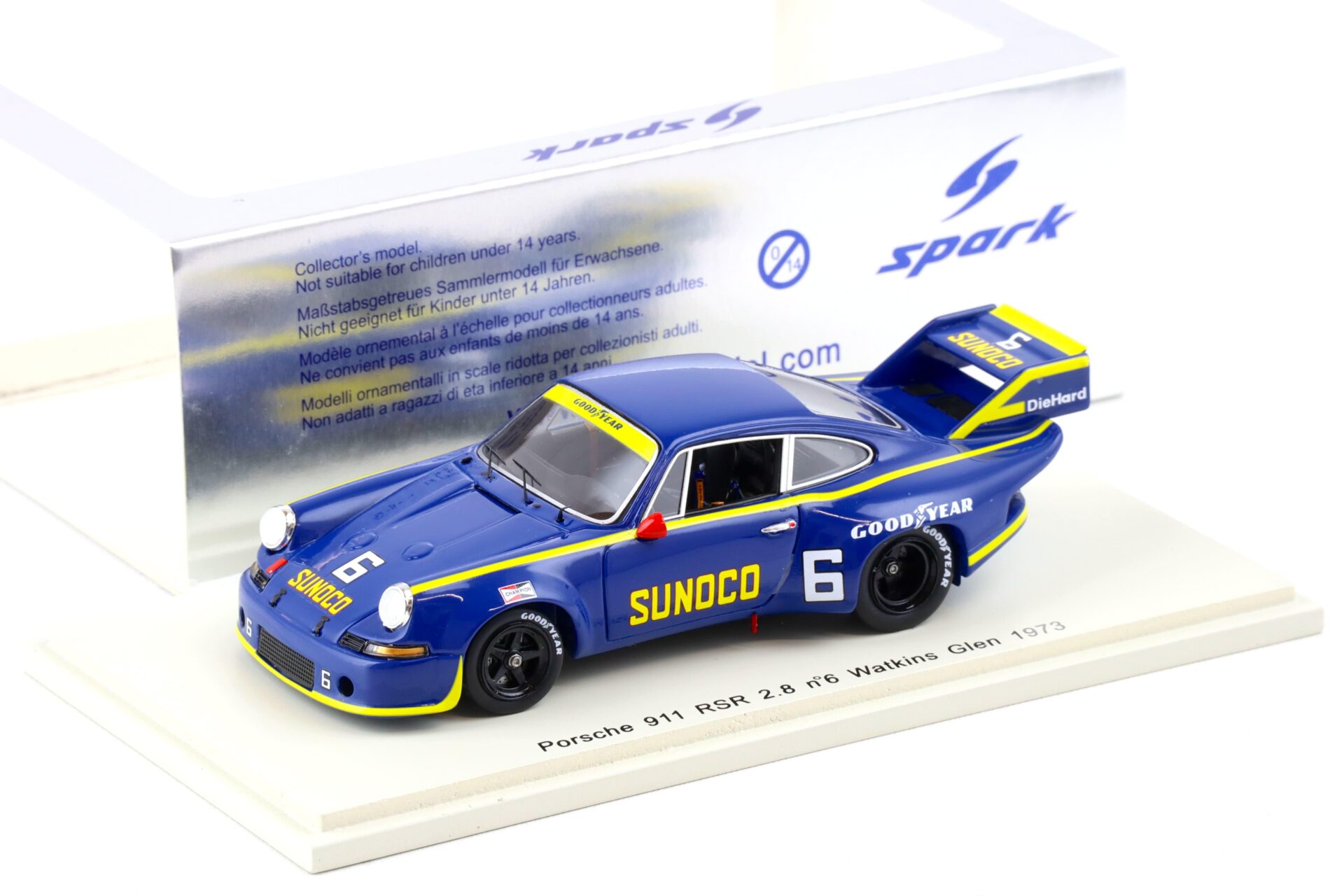 1:43 Spark Porsche 911 RSR 2.8 SUNOCO Holbert/Donohue #6 Watkins Glen 1973