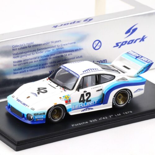 1:43 Spark Porsche 935 SEKURIT 7th Le Mans 1979 #42 D.Schornstein