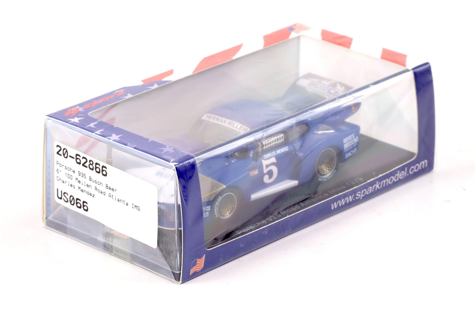 1:43 Spark Porsche 935 Road America IMSA 1979 Charles Mendez #5