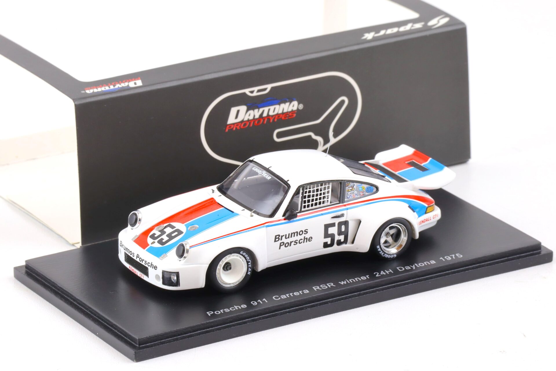 1:43 Spark Porsche 911 Carrera RSR Winner 24h Daytona 1975 Brumos Gregg/ Haywood