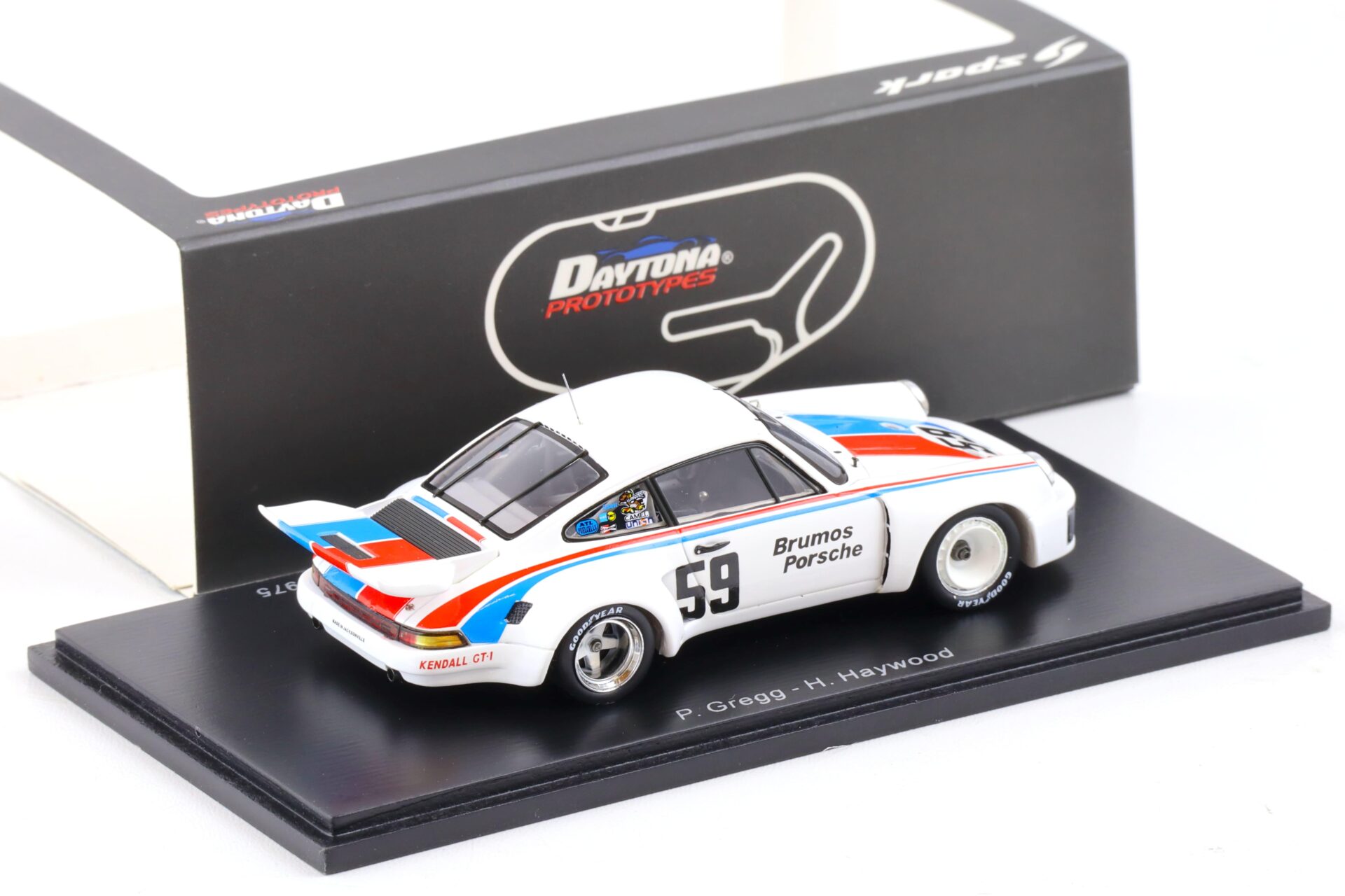 1:43 Spark Porsche 911 Carrera RSR Winner 24h Daytona 1975 Brumos Gregg/ Haywood
