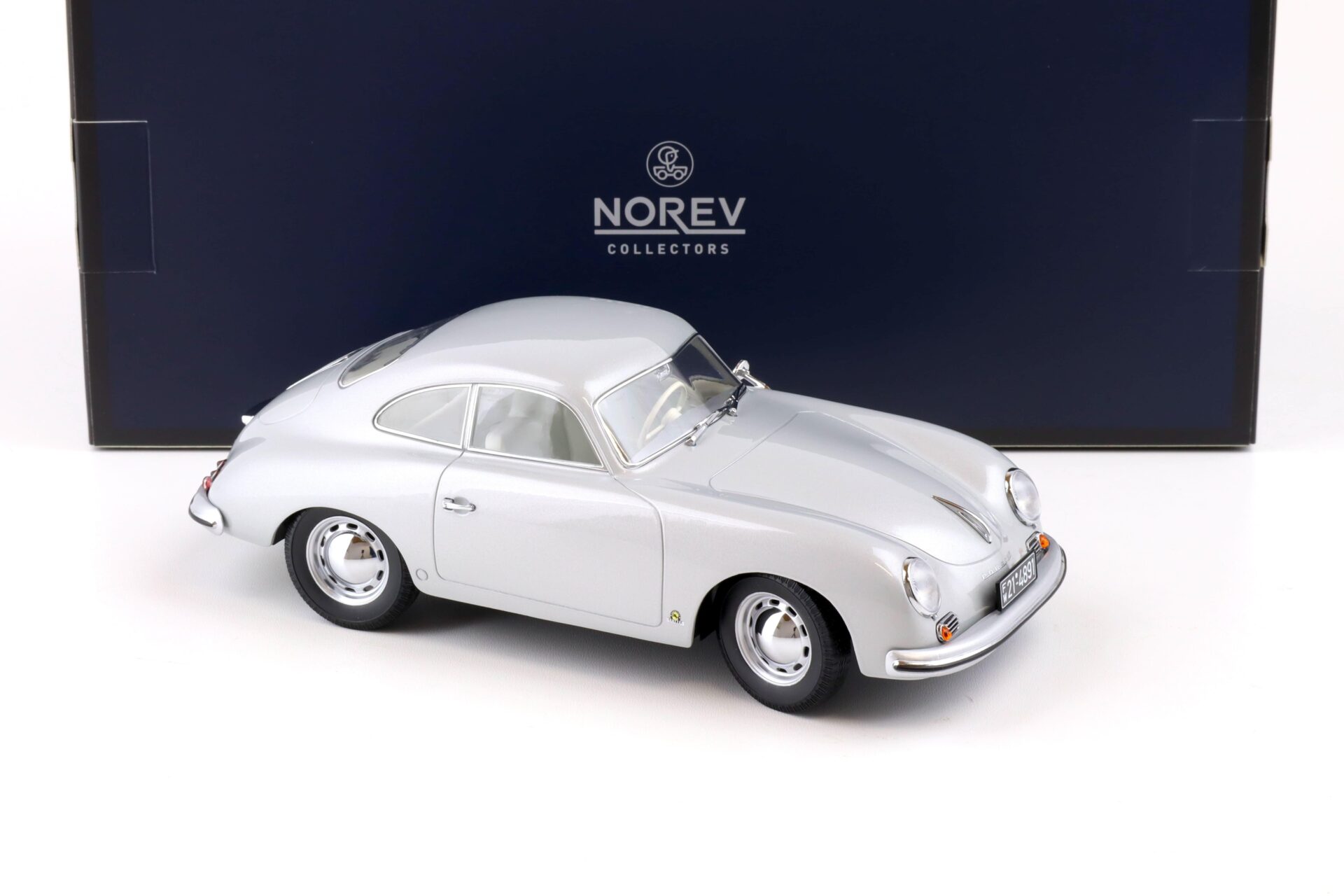 1:18 Norev Porsche 356 Coupe 1954 silver - Limited 400 pcs.