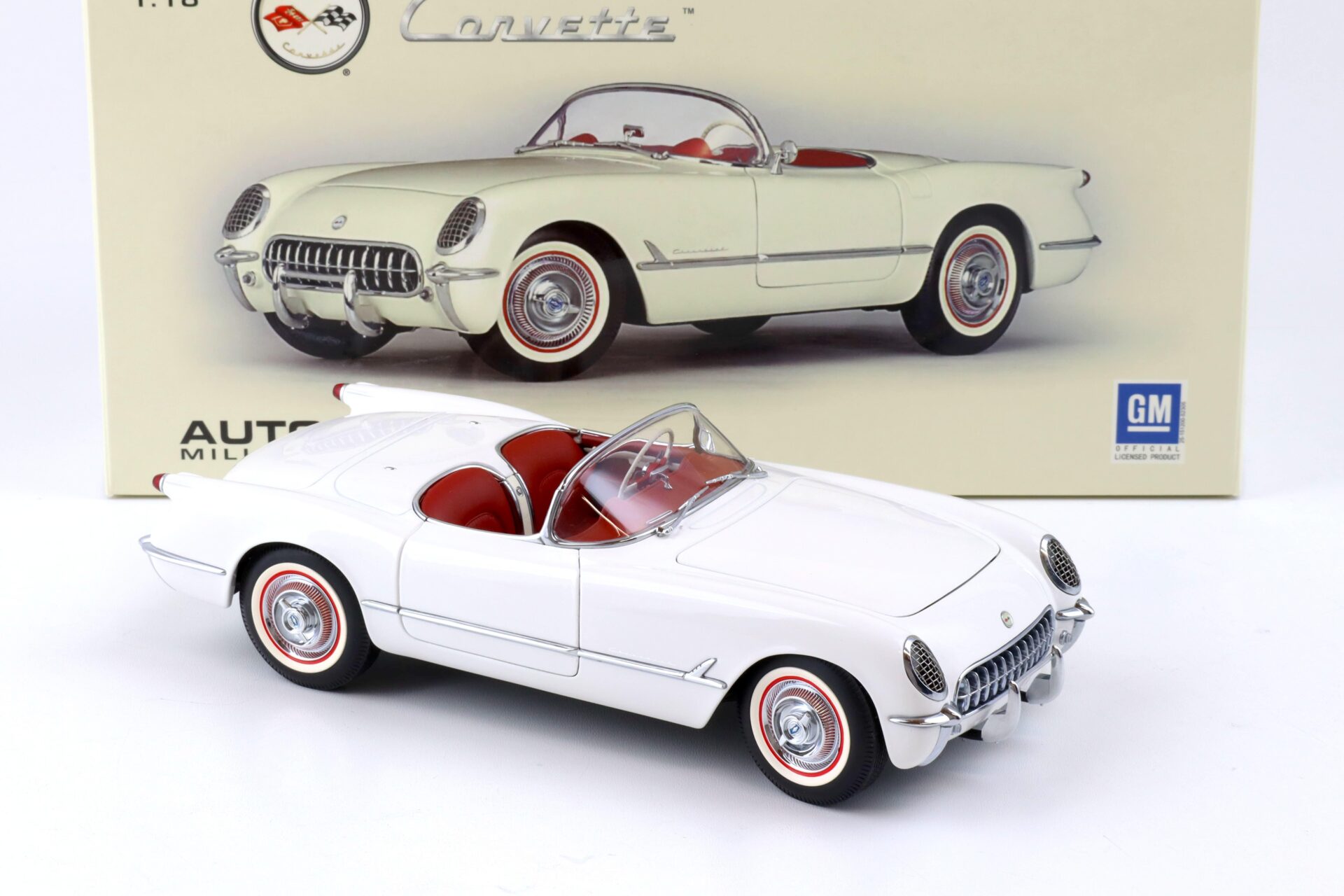 1:18 AUTOart Chevrolet Corvette C1 Convertible 1953 Polo white