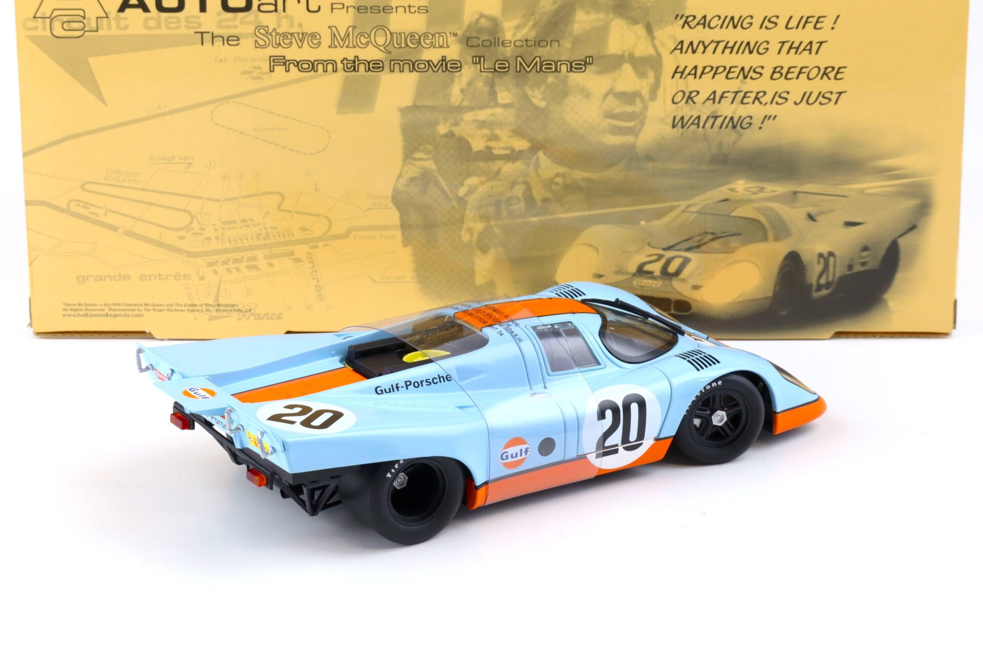 1:18 AUTOart Porsche 917K Steve McQueen 24h Le Mans #20 GULF blue 80030