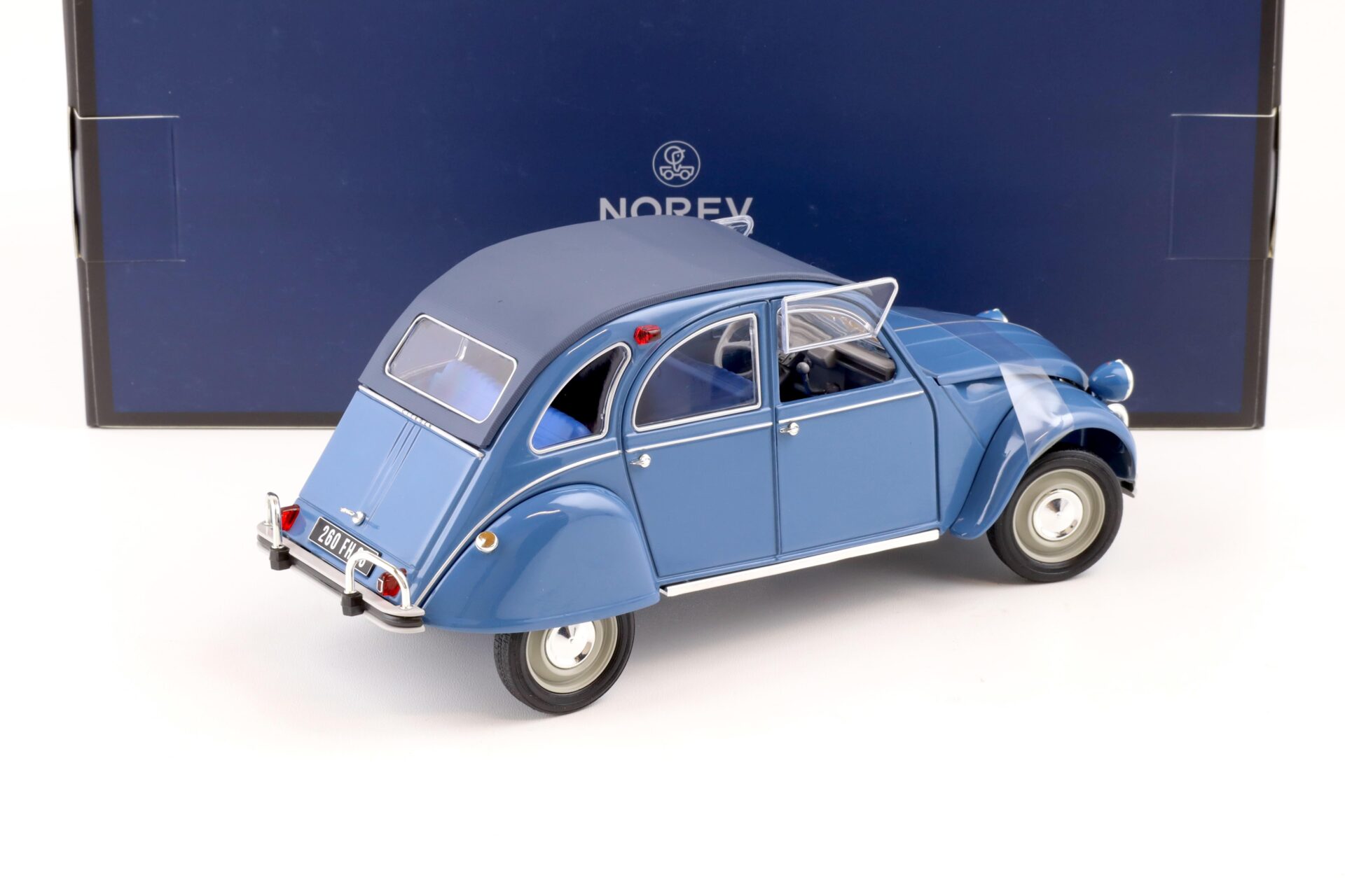 1:18 Norev Citroen 2CV AZAM 1966 Cyclades blue - Limited 200 pcs.