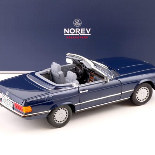 1:18 Norev Mercedes 300 SL Cabriolet R107 with Top 1986 dark blue