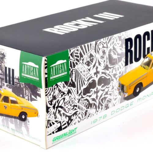 1:18 Greenlight 1978 Dodge Monaco City Cab Taxi yellow ROCKY III 1982