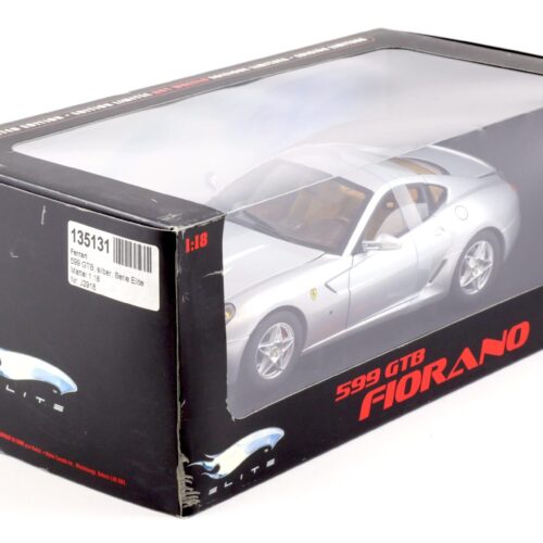 1:18 Hot Wheels Elite Ferrari 599 GTB Fiorano Coupe silver metallic