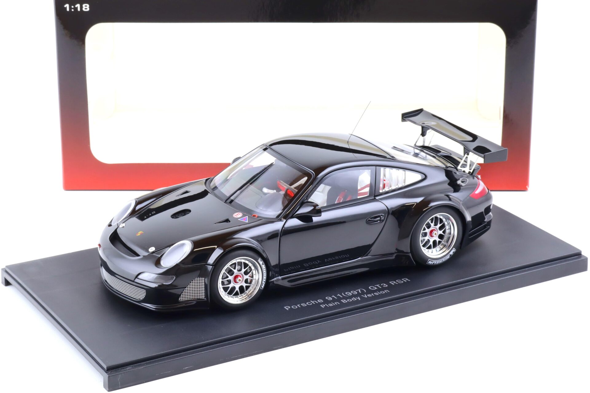 1:18 AUTOart Porsche 911 (997) GT3 RSR Coupe Plain Body Version black 80787