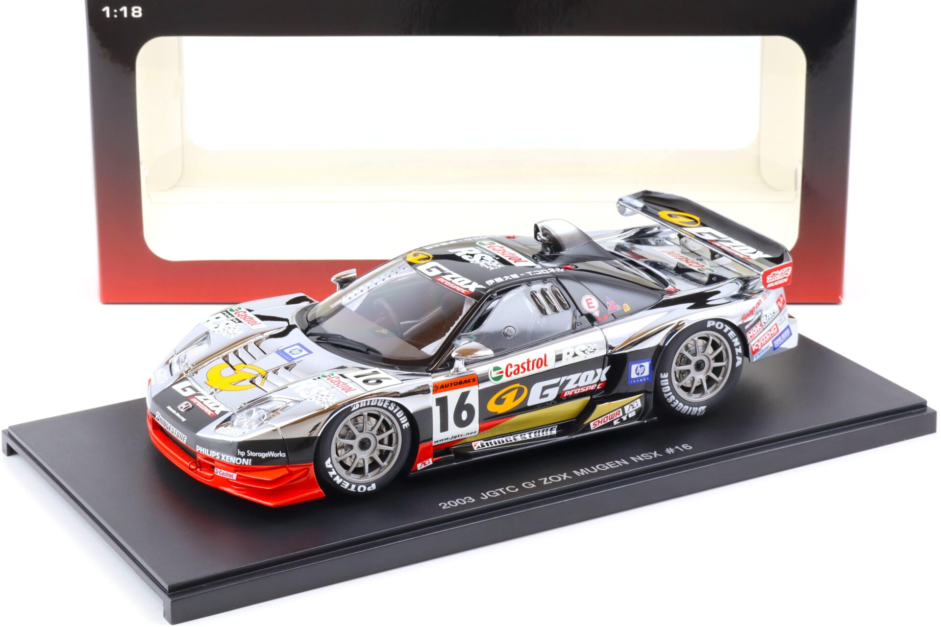 ID 83812 orig 1.jpg 1:18 AUTOart Honda NSX JGTC 2003 G ZOX MUGEN NSX #16 black/ chrome 80397