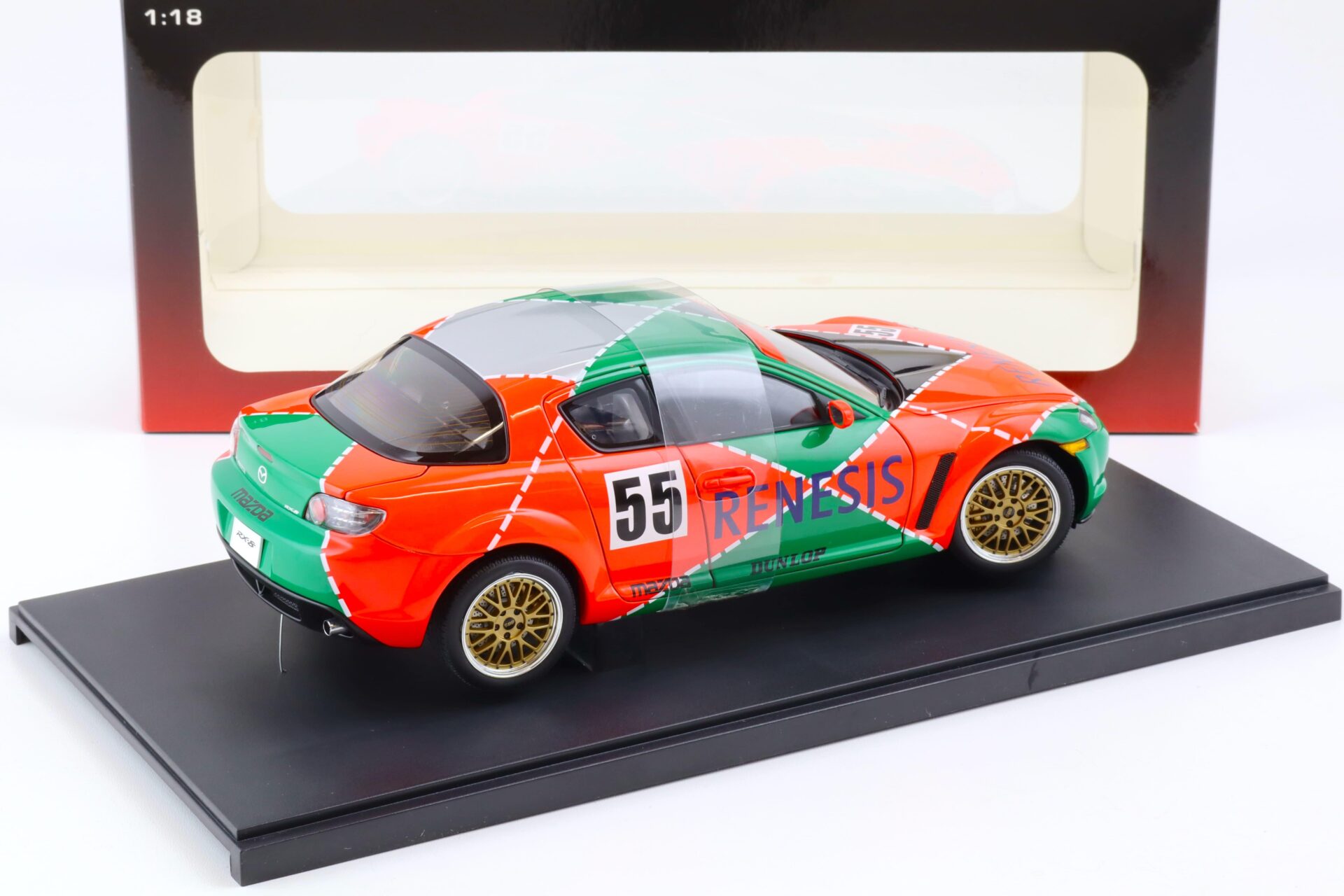1:18 AUTOart Mazda RX-8 LM Version Limited Edition #55 green/ orange 80443