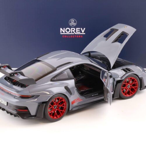 1:18 Norev Porsche 911 (992) GT3 RS Coupe 2022 Arctic grey/ pyro red
