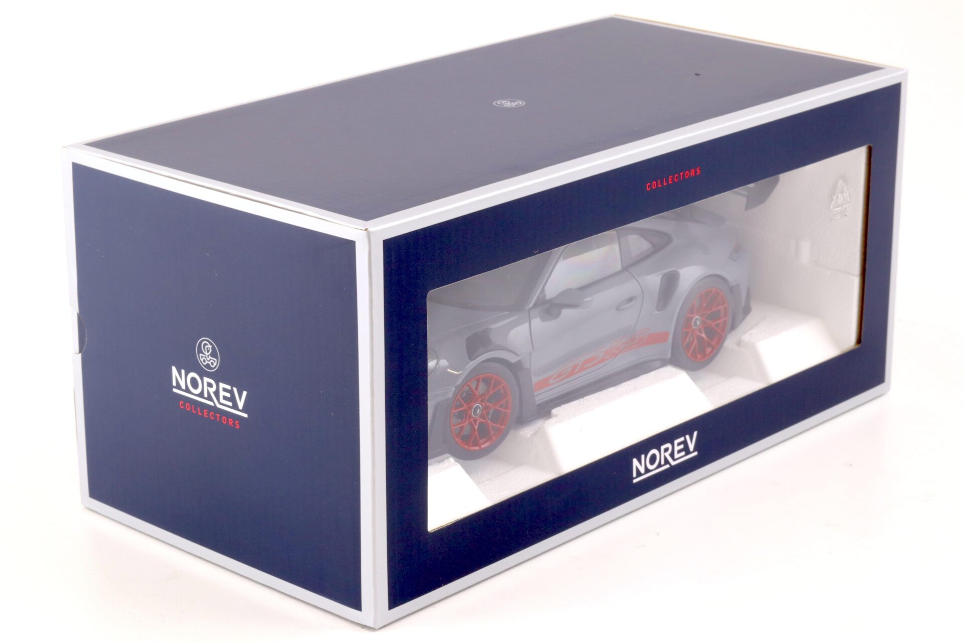 1:18 Norev Porsche 911 (992) GT3 RS Coupe 2022 Arctic grey/ pyro red