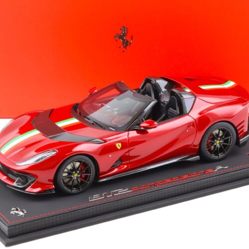 1:18 BBR Ferrari 812 Competizione Aperta Rosso Magma with display - Limited 48 pcs.