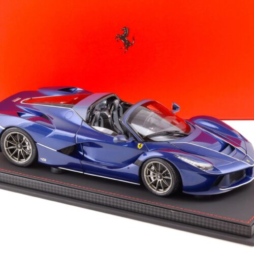 1:18 BBR Ferrari LaFerrari Aperta Blue Tour de France with display - Limited 80 pcs.