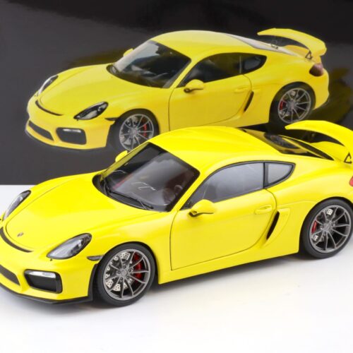 1:18 Schuco Porsche Cayman GT4 racing yellow Diecast 450040000