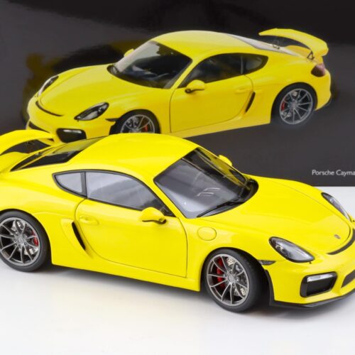 1:18 Schuco Porsche Cayman GT4 racing yellow Diecast 450040000