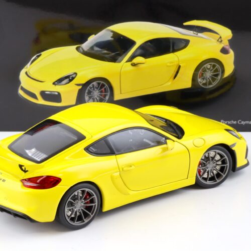 1:18 Schuco Porsche Cayman GT4 racing yellow Diecast 450040000