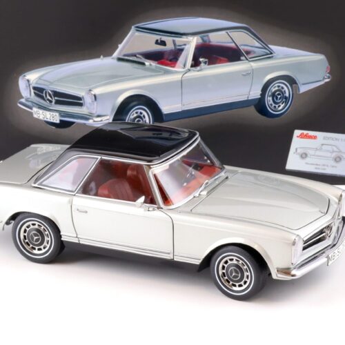 1:18 Schuco Mercedes 280 SL Pagode W113 Cabriolet silver/ black Hardtop
