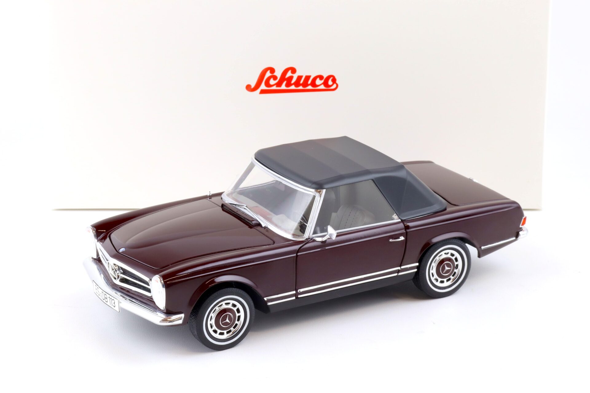 1:18 Schuco Mercedes 280 SL Pagode W113 Cabriolet bordeaux red 1963