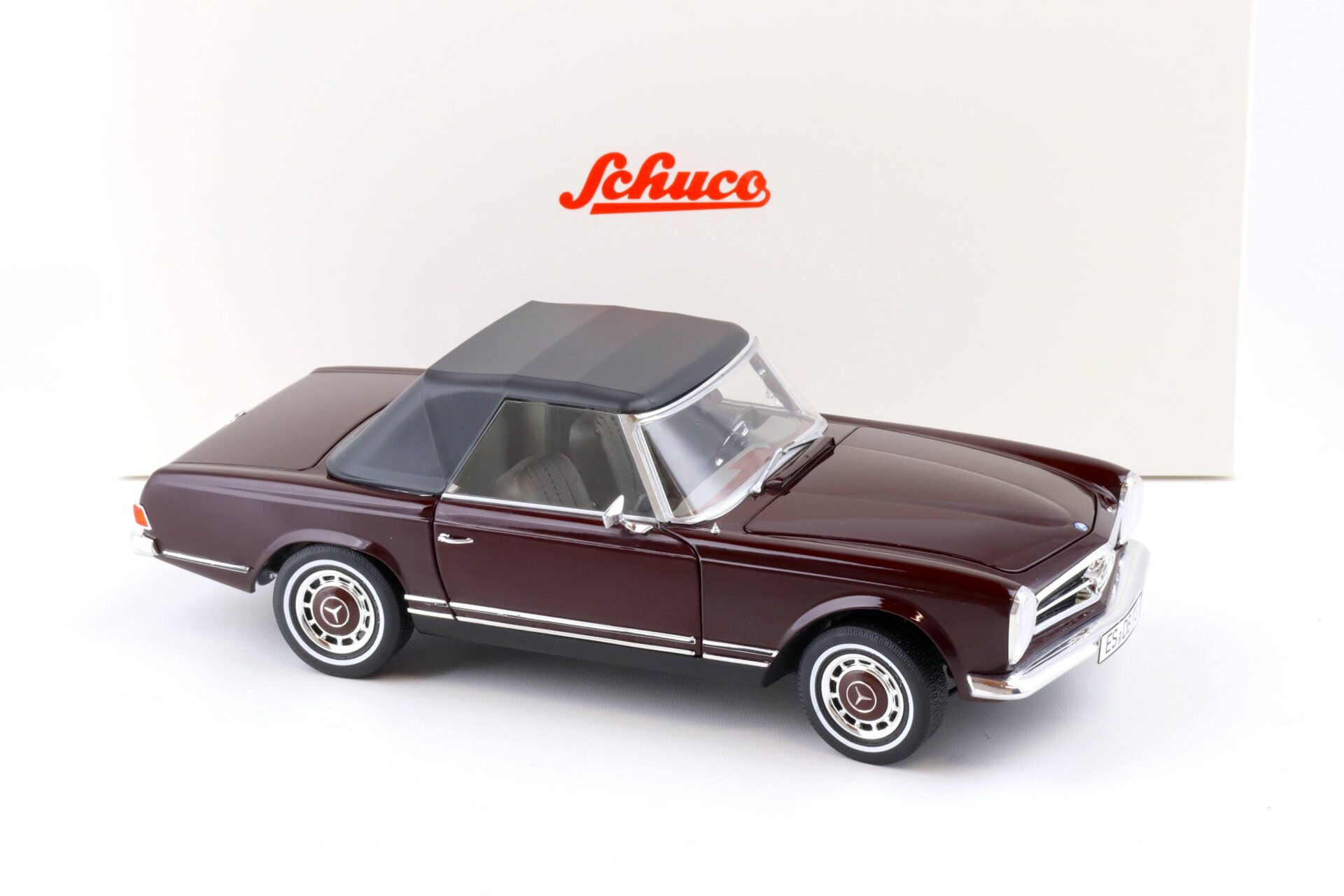 1:18 Schuco Mercedes 280 SL Pagode W113 Cabriolet bordeaux red 1963