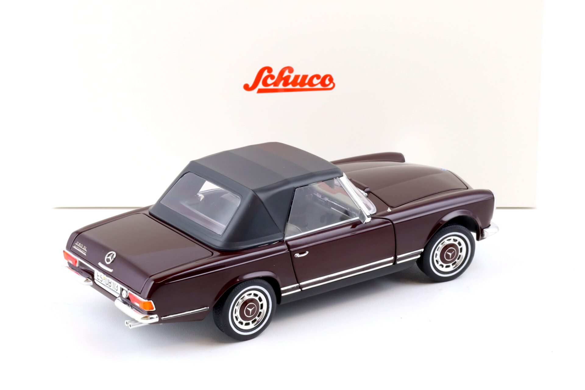 1:18 Schuco Mercedes 280 SL Pagode W113 Cabriolet bordeaux red 1963