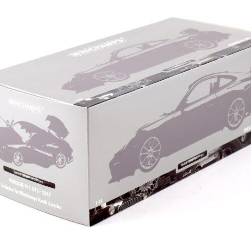 1:18 Minichamps Porsche 911 (991) GT3 silver 2017 North America Limited 299 pcs.