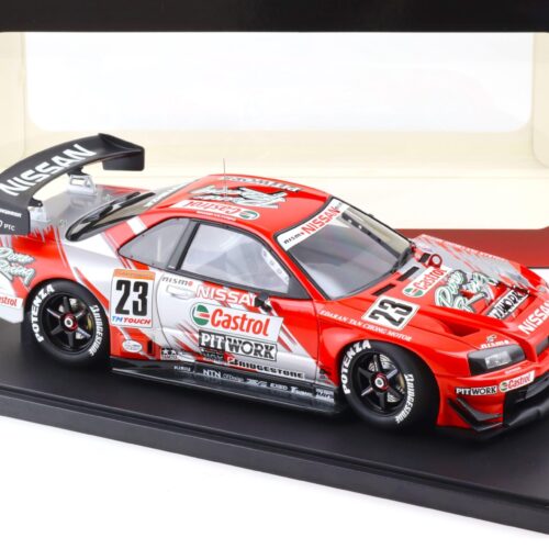 1:18 AUTOart Nissan Skyline R34 GT-R JGTC 2002 Castrol Pitwork #23 red 80278