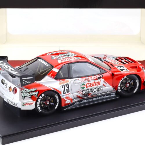 1:18 AUTOart Nissan Skyline R34 GT-R JGTC 2002 Castrol Pitwork #23 red 80278