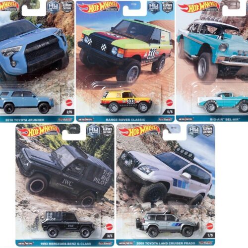 1:64 Hot Wheels Premium 2023 OFF ROAD Car Culture Set 5 pcs. 977F Mercedes, Toyota
