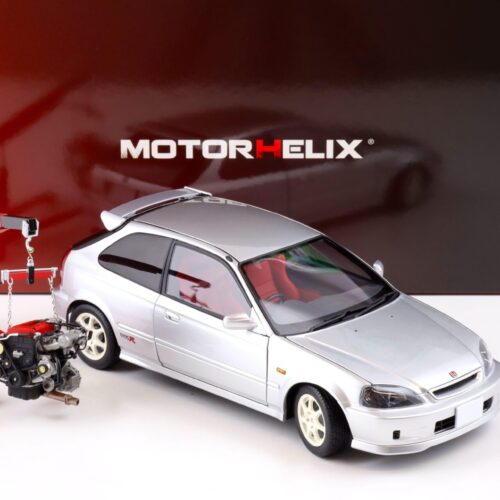 1:18 Motorhelix Honda Civic Type R (EK9) Vogue silver metallic + engine Diecast