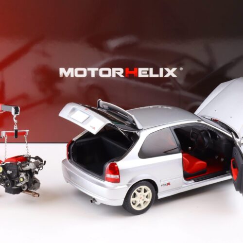 1:18 Motorhelix Honda Civic Type R (EK9) Vogue silver metallic + engine Diecast