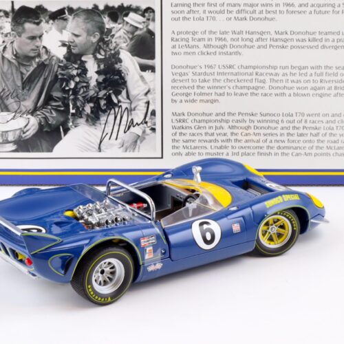 1:18 GMP 1967 Lola T70 Spyder Sunoco Special Mark Donohue #6 blue 12005