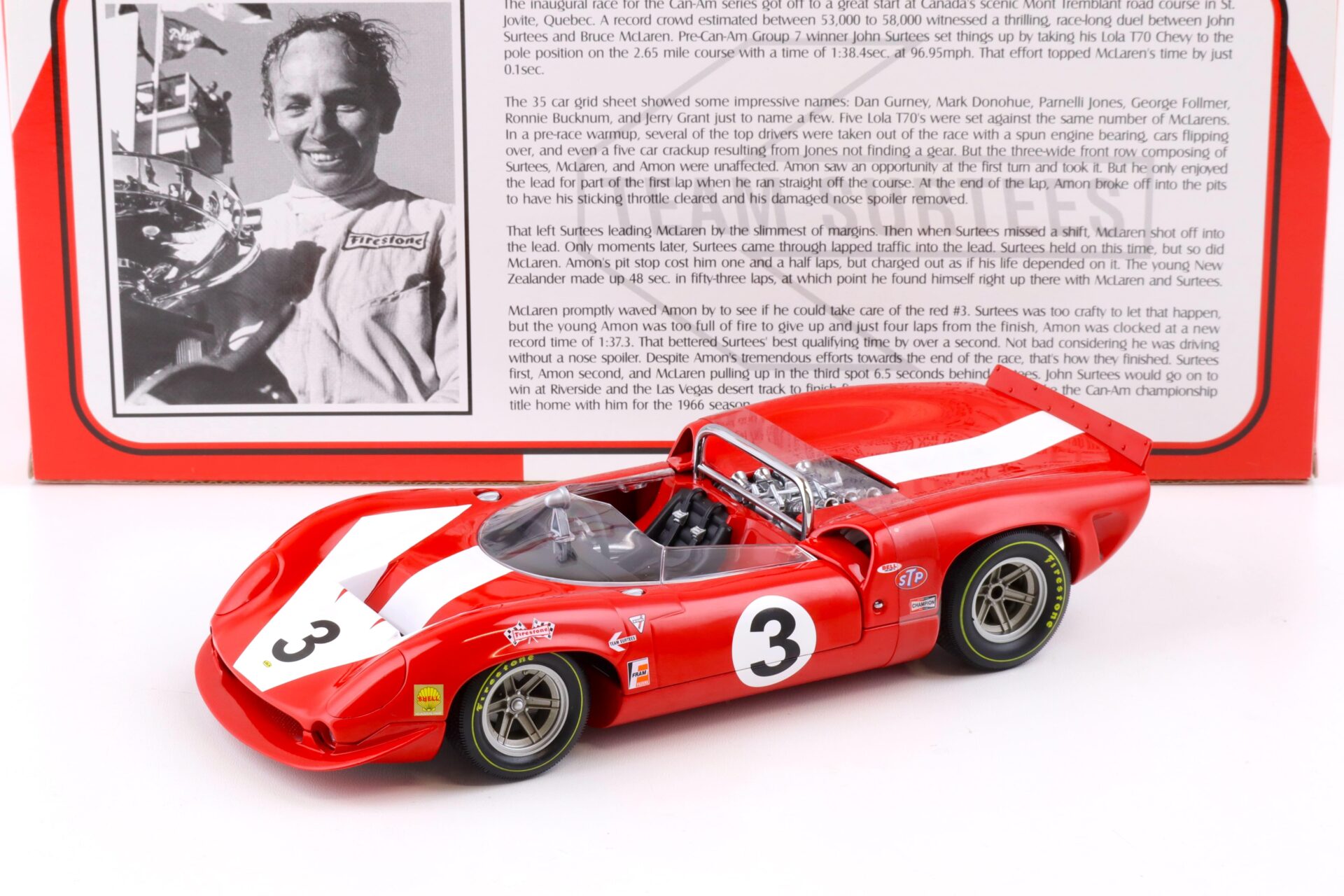 1:18 GMP 1966 Lola Spyder Team Surtees #3 John Surtees red 12004