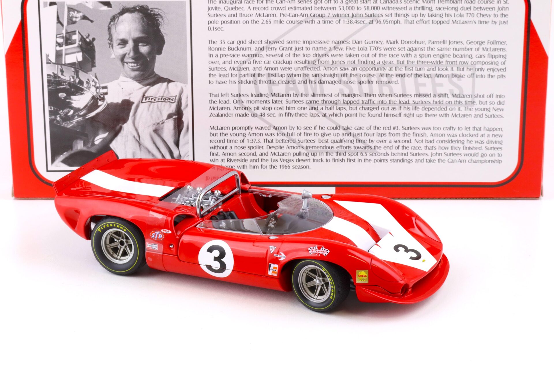 1:18 GMP 1966 Lola Spyder Team Surtees #3 John Surtees red 12004