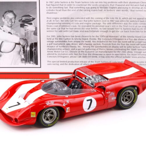 1:18 GMP 1967 Lola Spyder Team Surtees #7 John Surtees Amelia Island red 12004-1