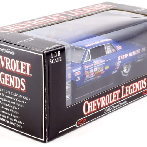 1:18 ERTL 1965 Chevrolet Chevelle Supercar Strip Blazer III Malcom Durham blue